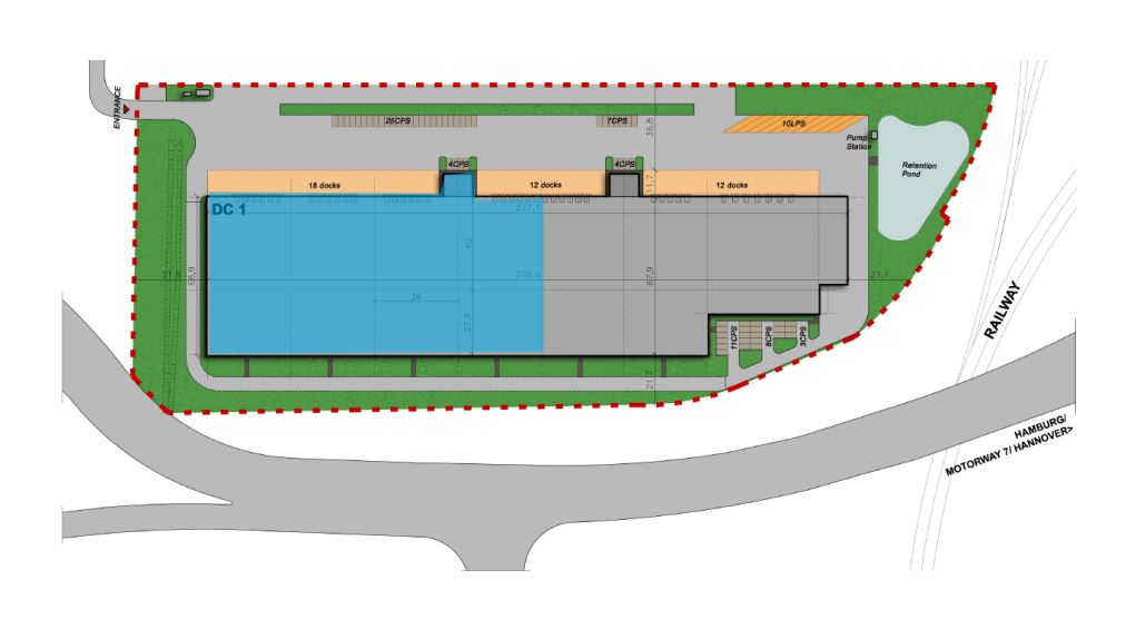 Vorschaubild Ansicht verfügbarer Hallenabschnitt DC1