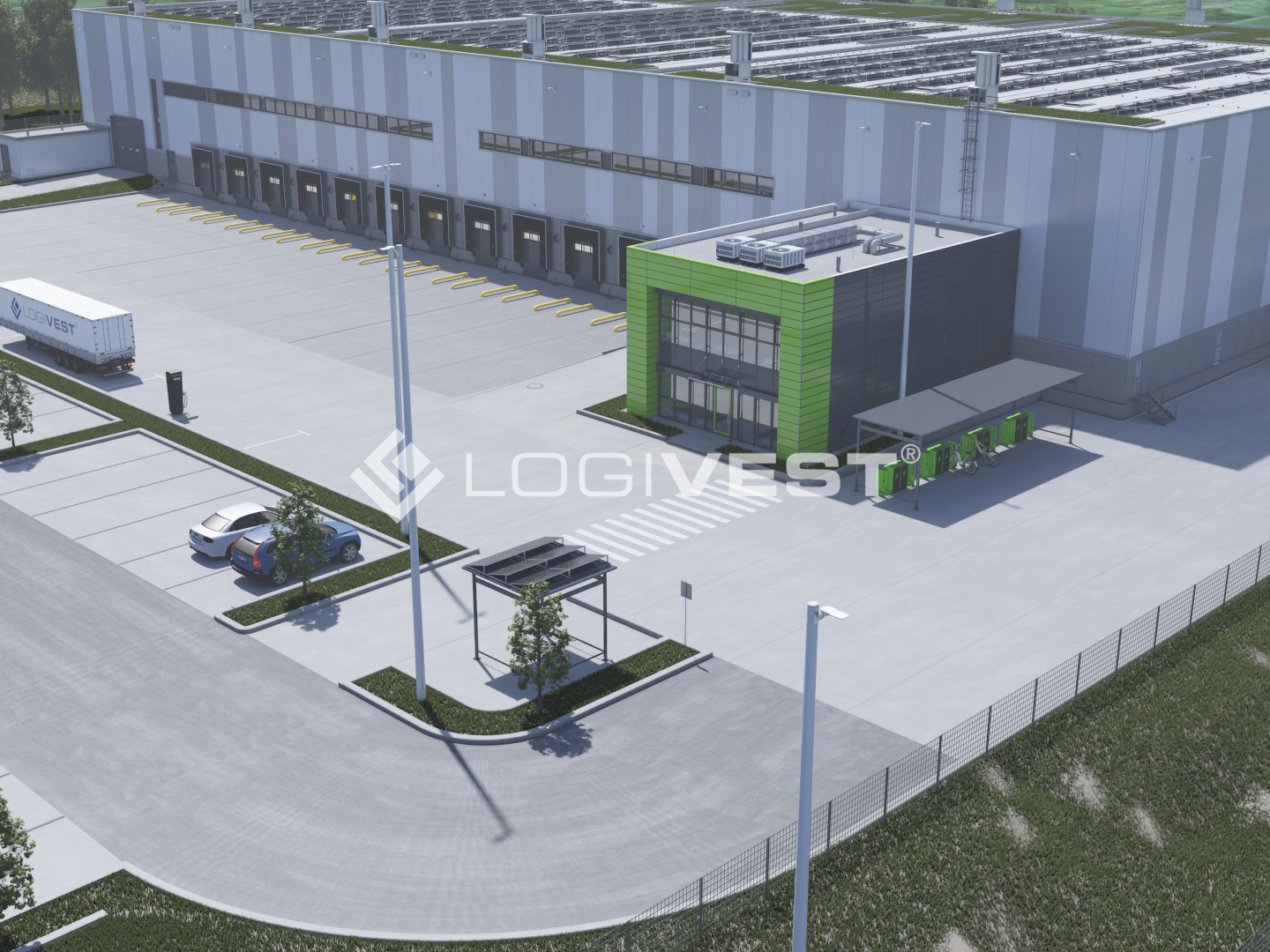 Vorschaubild Visualisierung - Außenansicht Neubauhalle